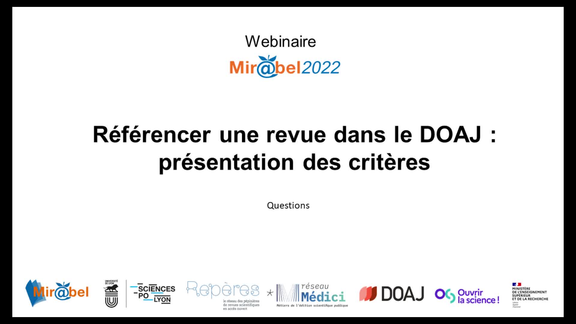 Référencer sa revue dans le DOAJ : présentation des critères
