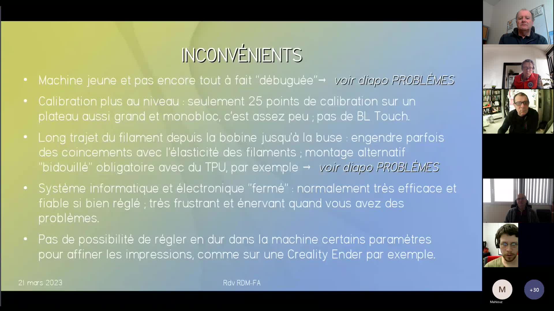 Retour d'expériences de l'utilisation d'une imprimante 3D Grand Volume