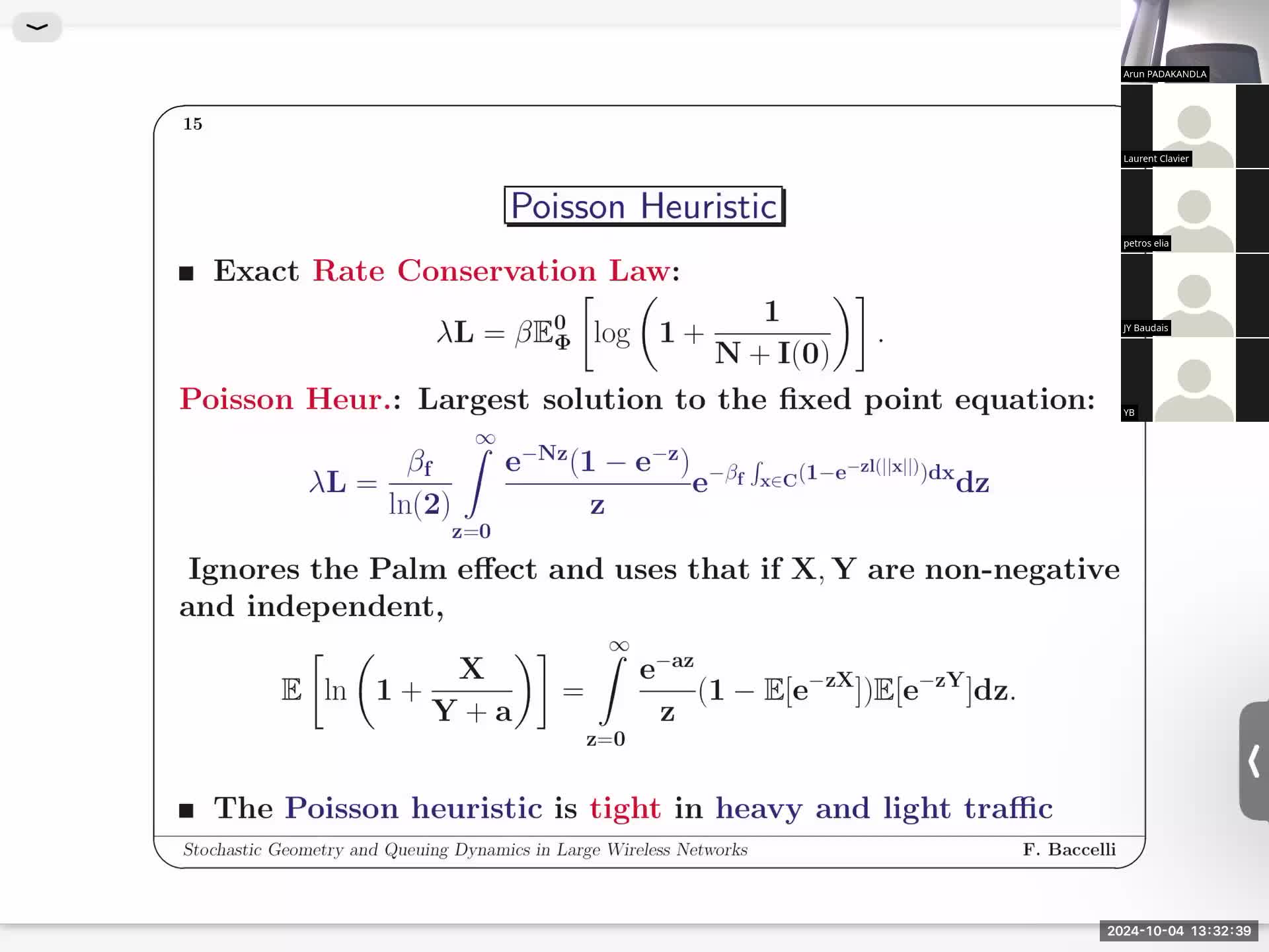 FOUNDS Seminar Series Talk 11 - Stochastic Geometry and Queuing Dynamics