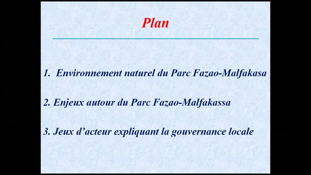"Diagnostic territorial et jeux d'acteurs autour du parc national de Fazao-Malfakassa (Centre-Togo)", Tchaa Boukpessi, Maître de conférence, université de Lomé  - Togo