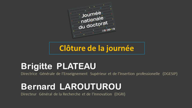 JOURNEE NATIONALE DU DOCTORAT 2019 : Clôture de la journée