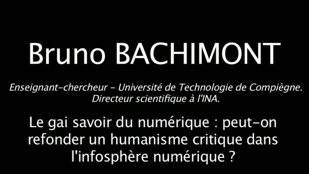 Le gai savoir du numérique : peut-on refonder un humanisme critique dans l’infosphère numérique ?