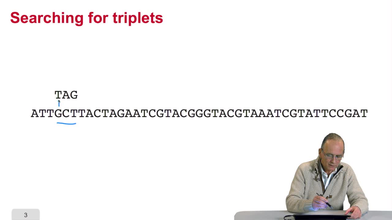 3.3. Searching for start and stop codons