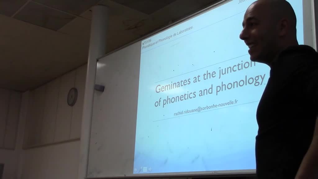 Phonétique et Phonologie de Laboratoire - CM6 - A l interface de la phonologie et de la phonetique la gemination (Rachid Ridouane 2016)