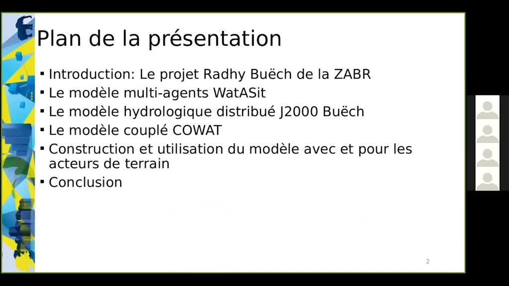Coupler modèles hydrologiques distribués et modèles multi-agents: l'expérience du Buech